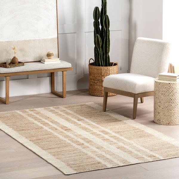Nuloom Ashtyn Vertical Striped Jute Area Rug Natural