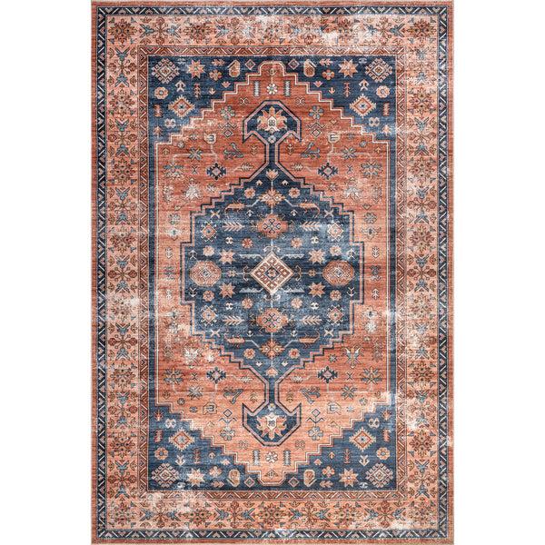 nuloom Astra SplashGuard Traditional Machine Washable Area Rug Brick
