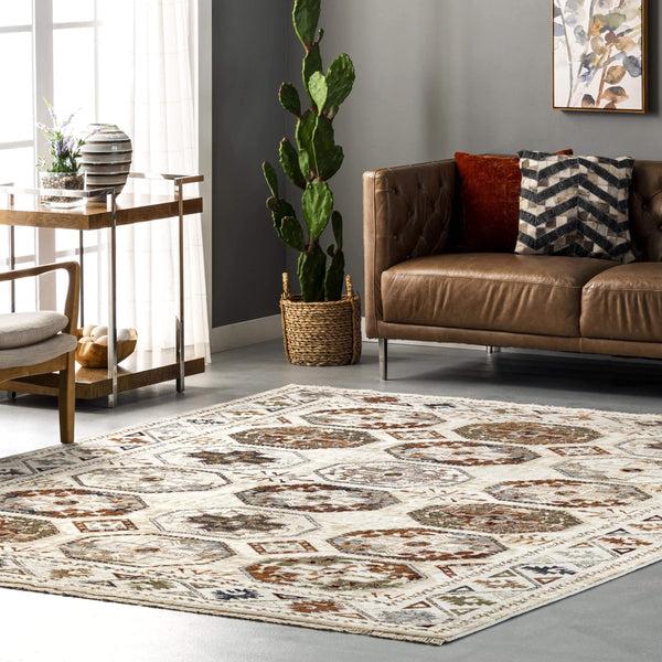 Nuloom Astrid Traditional Motif Fringe Area Rug Beige