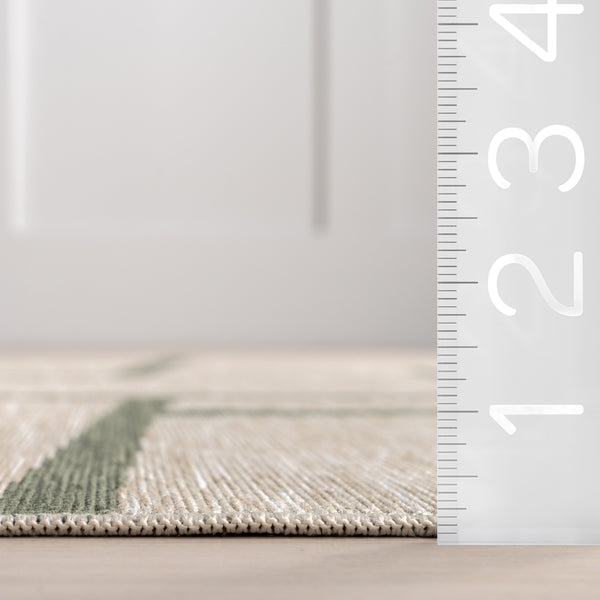 Nuloom Atara Geometric Indoor/Outdoor Area Rug Green