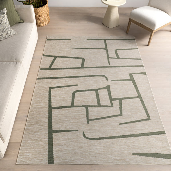 Nuloom Atara Geometric Indoor/Outdoor Area Rug Green
