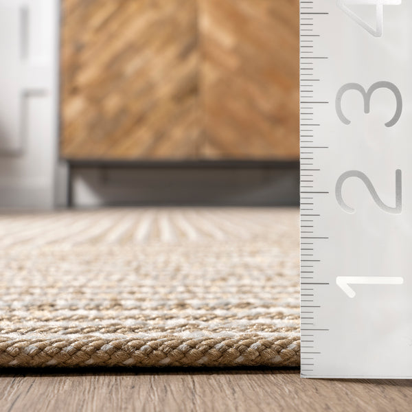 Nuloom Ausha Casual Braided Indoor/Outdoor Area Rug Beige