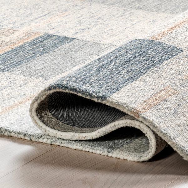 Nuloom Averill Modern Geometric Wool Area Rug Light Blue