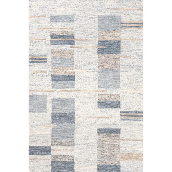 nuloom Averill Modern Geometric Wool Area Rug Light Blue
