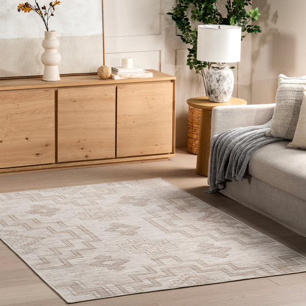 Nuloom Avni Southwestern Machine Washable Area Rug Ivory
