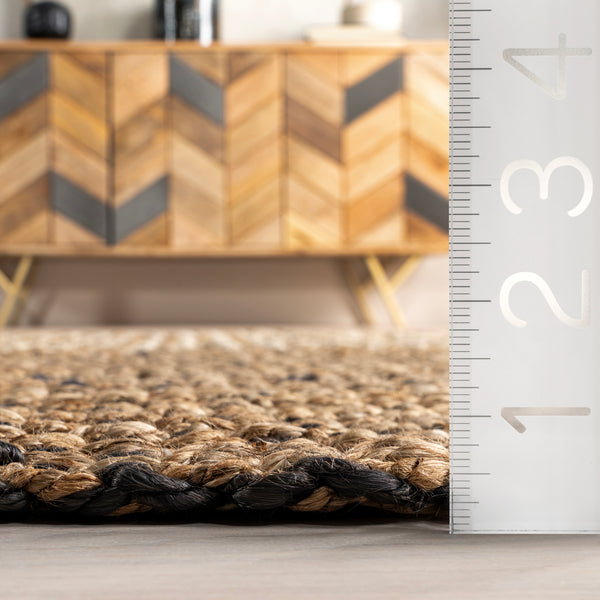 Nuloom Axton Geometric Chunky Jute Area Rug Natural