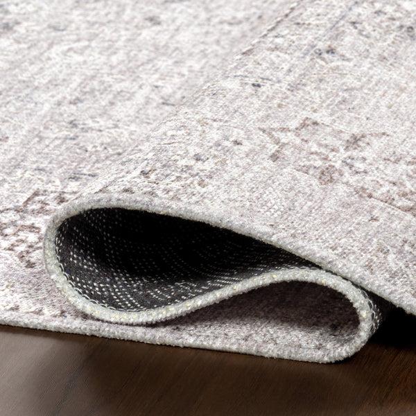 Nuloom Ayleen SpinClean Traditional Machine Washable Area Rug Pink Beige