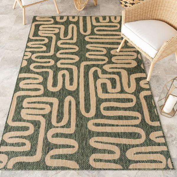 Nuloom Bambi Abstract Indoor / Outdoor Area Rug Green