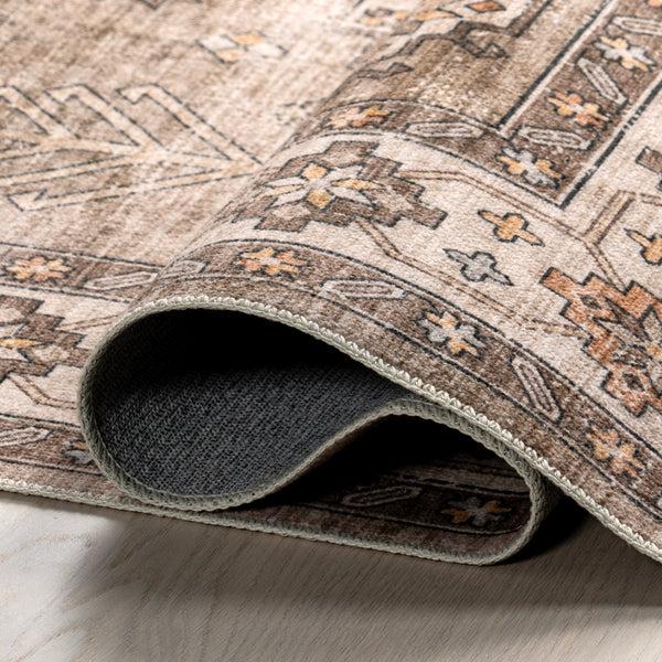 Nuloom Barbary Distressed Machine Washable Area Rug Blush