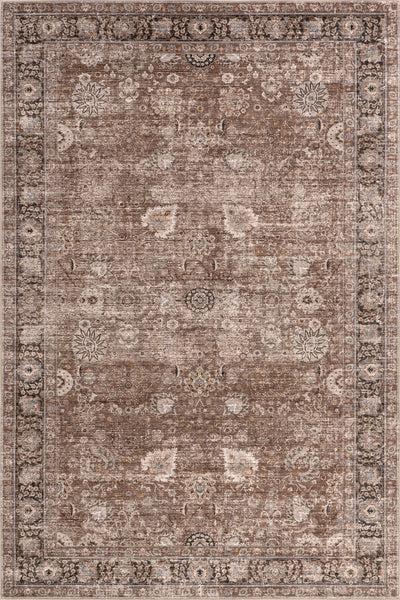nuloom Bayberry Spill Proof Vintage Machine Washable Area Rug Brown