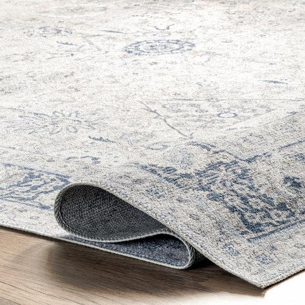 Nuloom Bayberry Vintage Machine Washable Area Rug Green Grey