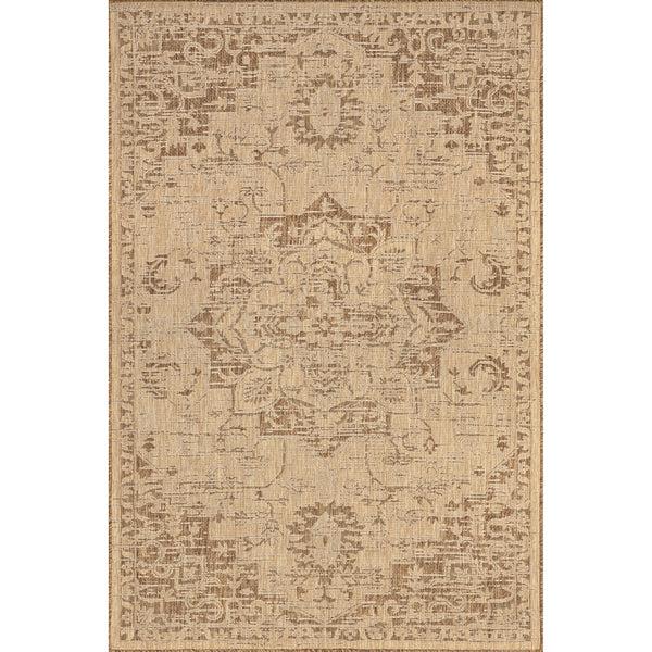 nuloom Becki Traditional Medallion Indoor/Outdoor Area Rug Beige