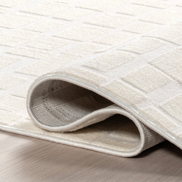 Nuloom Belladonna High-Low Geometric Area Rug Cream