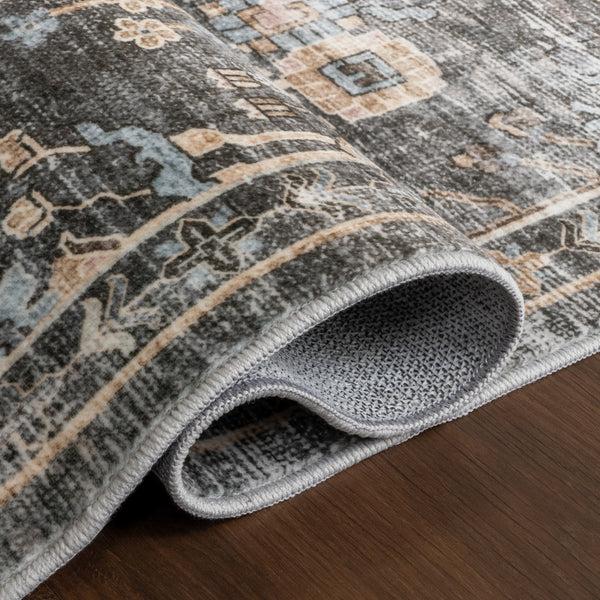 Nuloom Benica Multi Medallion Machine Washable Area Rug Charcoal