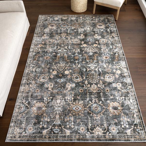 Nuloom Benica Multi Medallion Machine Washable Area Rug Charcoal
