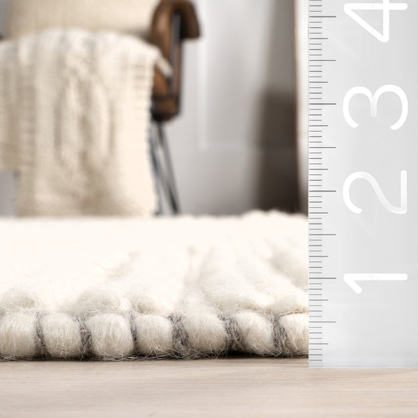 Nuloom Bijorne Modern Geometric Wool Area Rug Ivory