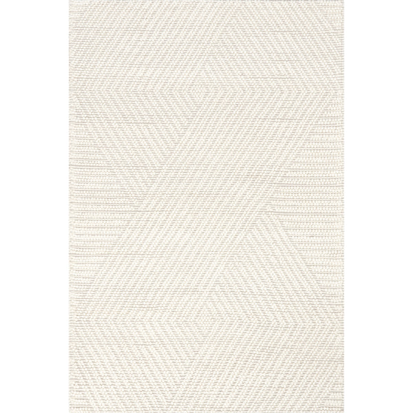 nuloom Bijorne Modern Geometric Wool Area Rug Ivory