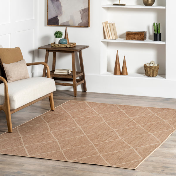 Nuloom Billy Diamond Easy-Jute Machine Washable Area Rug Natural