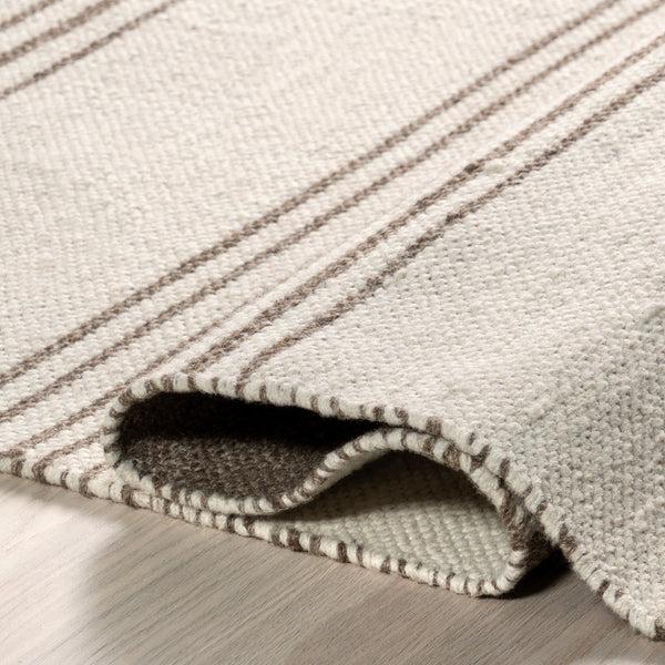 Nuloom Birchwood Reversible Striped Wool Area Rug Dark Beige