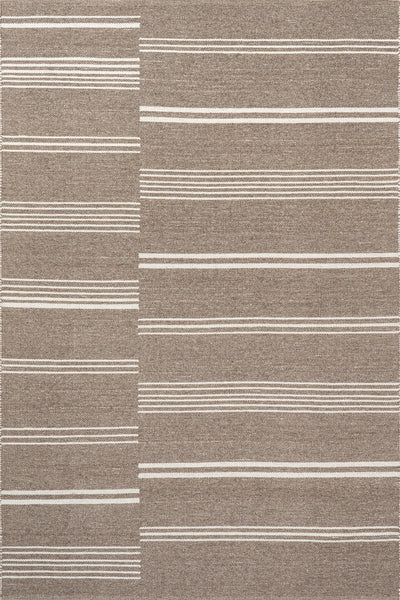 nuloom Birchwood Reversible Striped Wool Area Rug Dark Beige