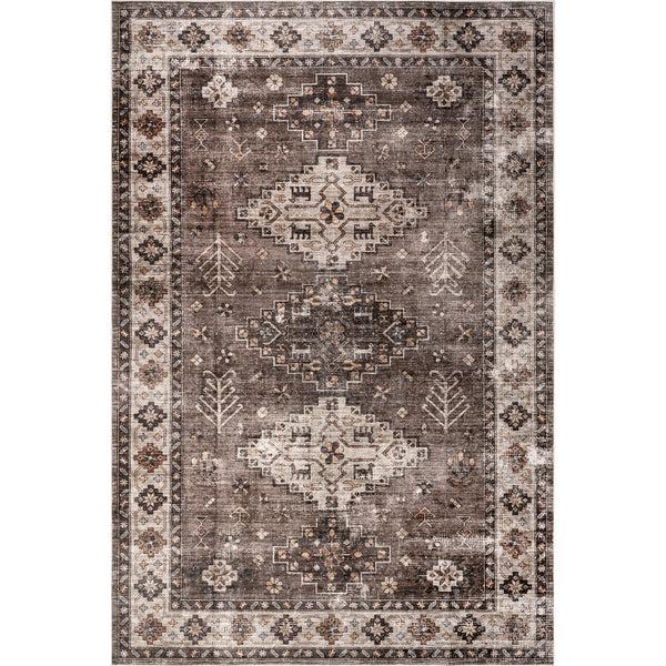 nuloom Blessing SplashGuard Machine Washable Area Rug Dark Brown