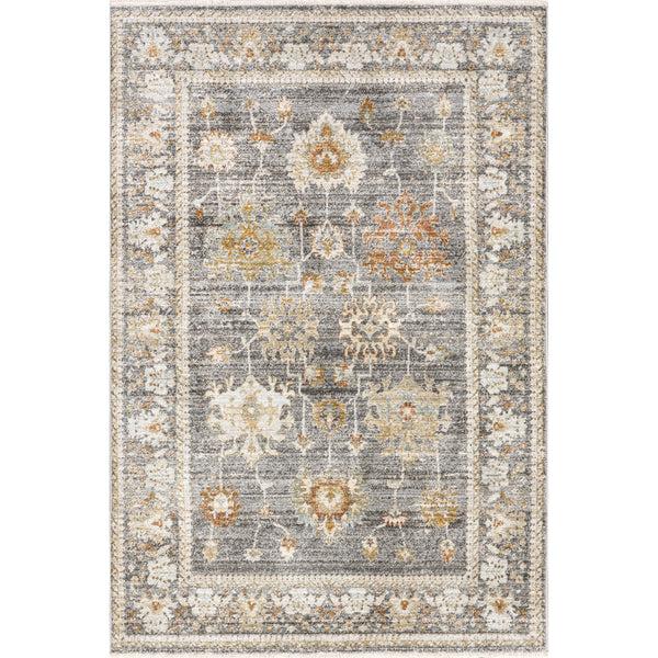 nuloom Bodhi Bordered Medallion Fringe Area Rug Gray