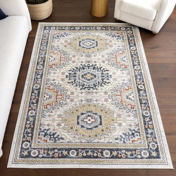 Nuloom Bonia Traditional Medallion Machine Washable Area Rug Blue