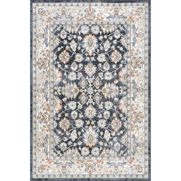 nuloom Breigh Medallion Bordered Machine Washable Area Rug Blue