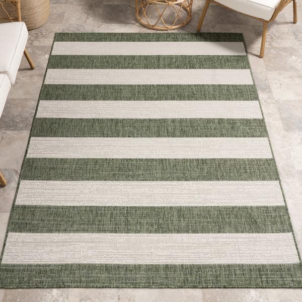 Nuloom Briaana Striped Indoor/Outdoor Area Rug Green