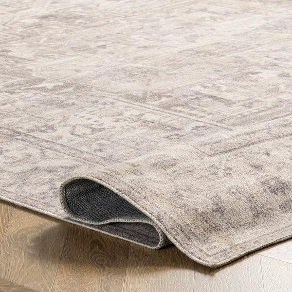 nuloom Brielle Machine Washable Vintage Medallion Area Rug Gray