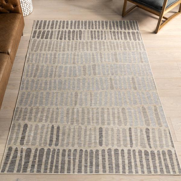 Nuloom Briseis Geometric Indoor/Outdoor Area Rug Light Grey