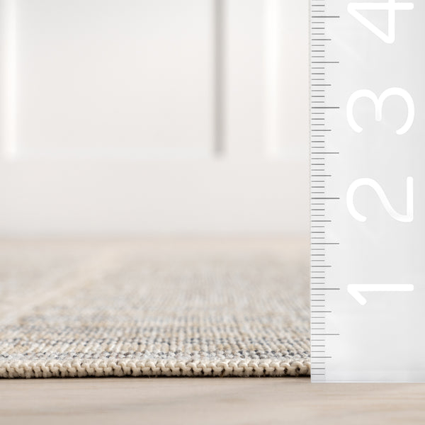 Nuloom Briseis Geometric Indoor/Outdoor Area Rug Light Grey