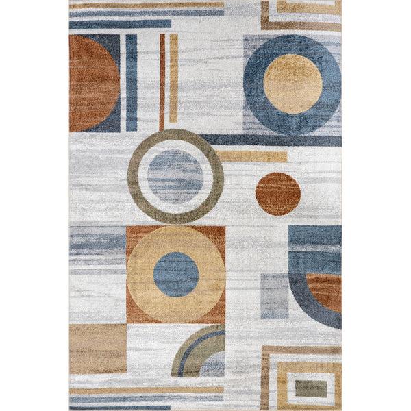 Nuloom Brodee Abstract Retro Machine Washable Area Rug Beige