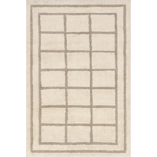 nuloom Brynne Geometric Blocks Wool Machine Washable Area Rug Ivory