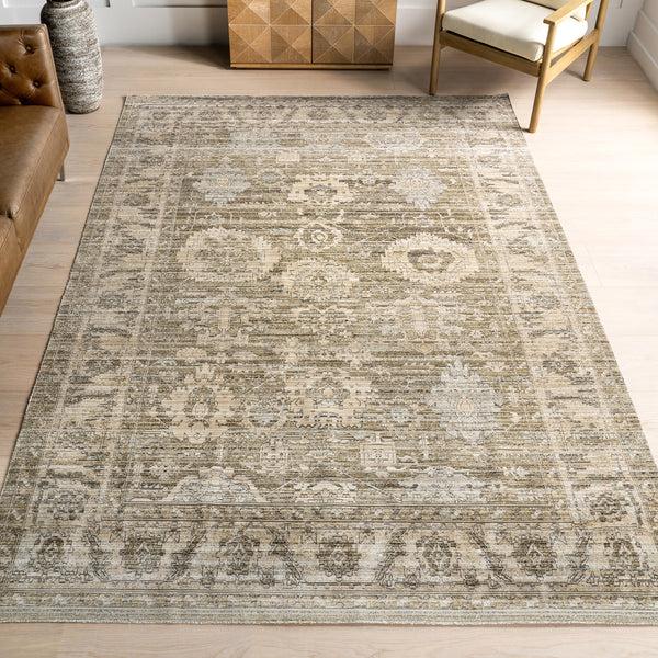 Nuloom Bryony Medallion Indoor/Outdoor Area Rug Light Grey