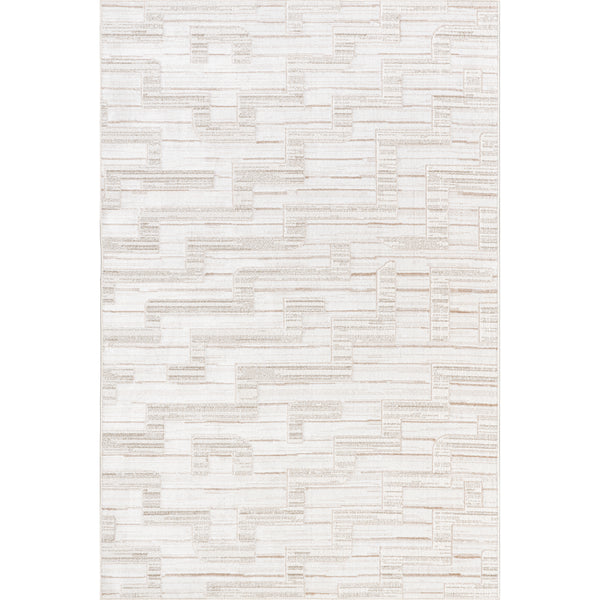 nuloom Cailin Modern Geometric Machine Washable Area Rug Ivory