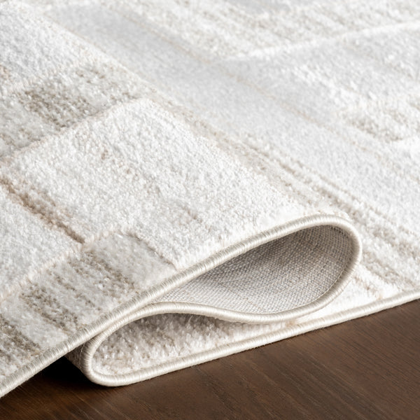Nuloom Cailin Modern Geometric Machine Washable Area Rug Ivory