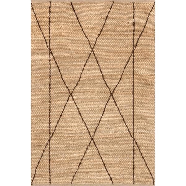 nuloom Calanthe Abstract Geometric Jute Area Rug Natural