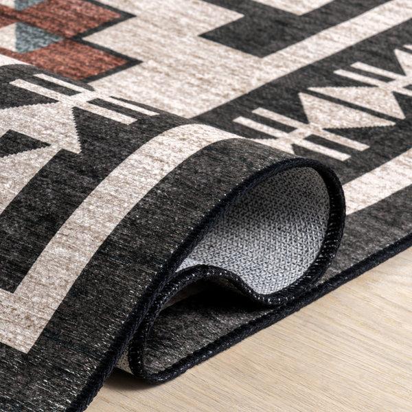 Nuloom Calli SplashGuard Southwestern Machine Washable Area Rug Beige