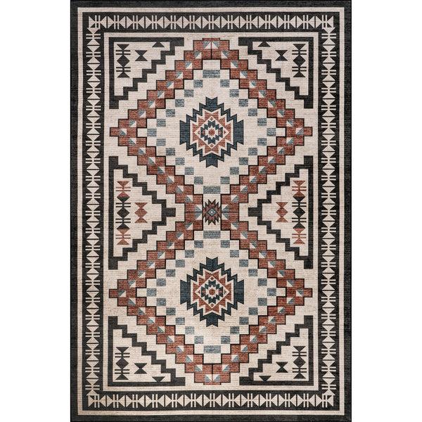 nuloom Calli SplashGuard Southwestern Machine Washable Area Rug Beige