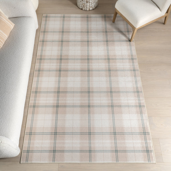 Nuloom Callipoe SplashGuard Rustic Machine Washable Area Rug Beige