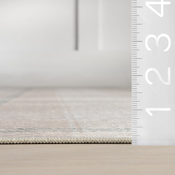 Nuloom Callipoe SplashGuard Rustic Machine Washable Area Rug Beige