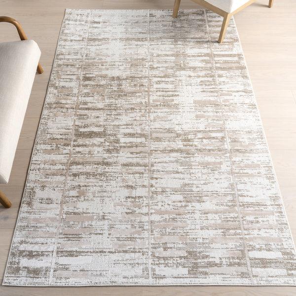 Nuloom Cambria Geometric Machine Washable Area Rug Light Beige
