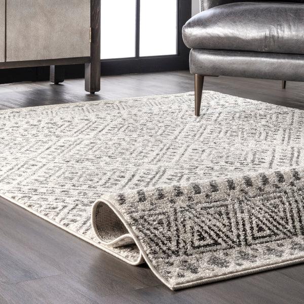 Nuloom Camila Greek Diamond Trellis Area Rug Off White