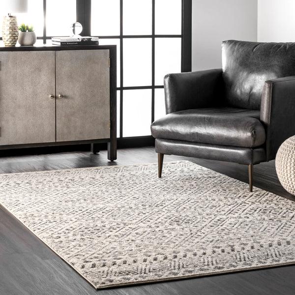Nuloom Camila Greek Diamond Trellis Area Rug Off White