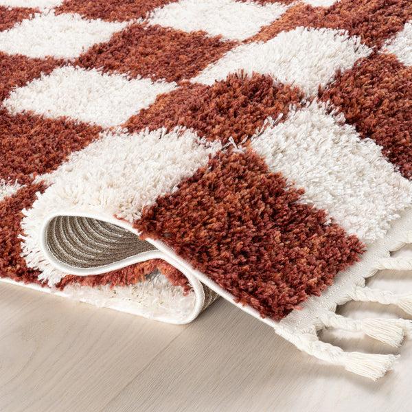 Nuloom Carlisha Contemporary Checkered Area Rug Red