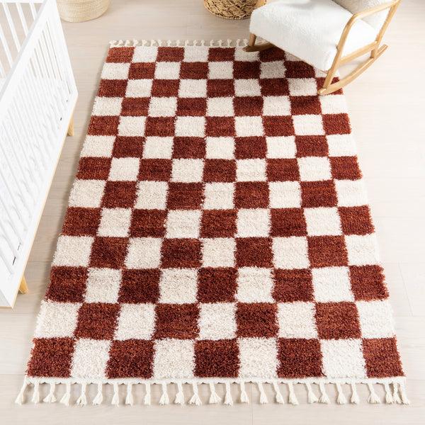Nuloom Carlisha Contemporary Checkered Area Rug Red
