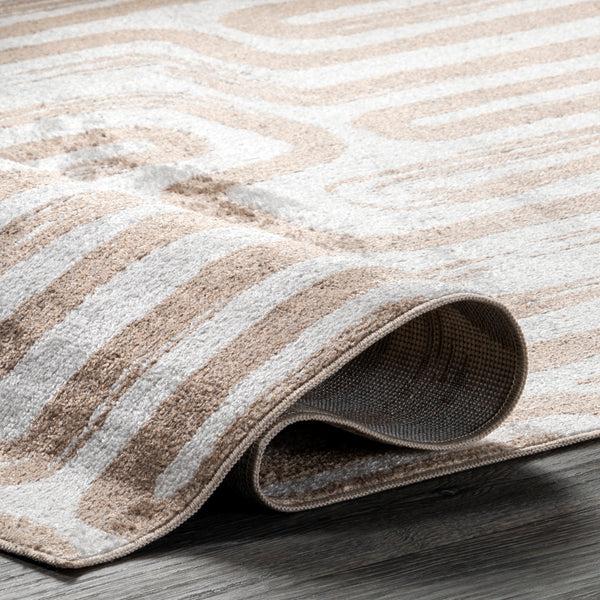 Nuloom Carmel Transitional Machine Washable Area Rug Beige