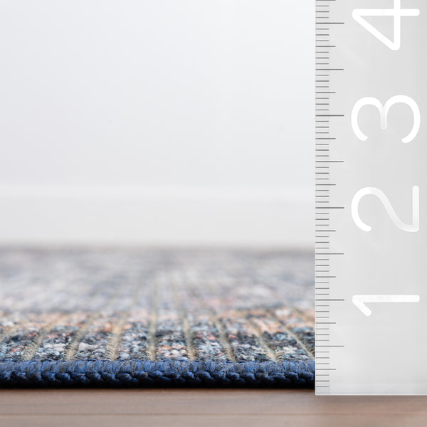 Nuloom Carmela Medallion Machine Washable Area Rug Dark Grey
