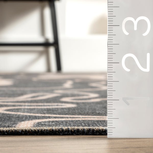 Nuloom Carole Abstract Machine Washable Area Rug Beige